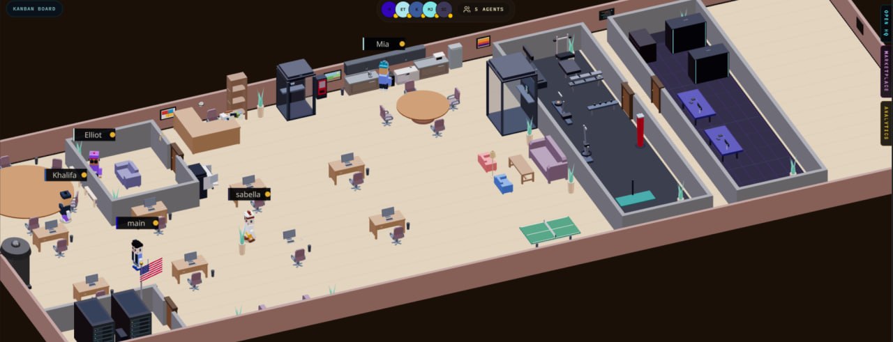 3DOffice — AI Agents Working Together in Real-Time